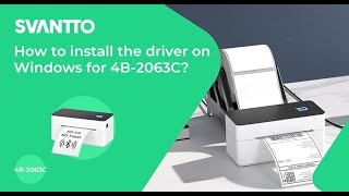 How to install the driver on Windows for 4B-2063C?