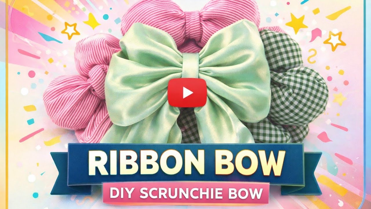 How To Make Easy Ribbon Bow 🎀 DIY Scrunchies Tutorial 
