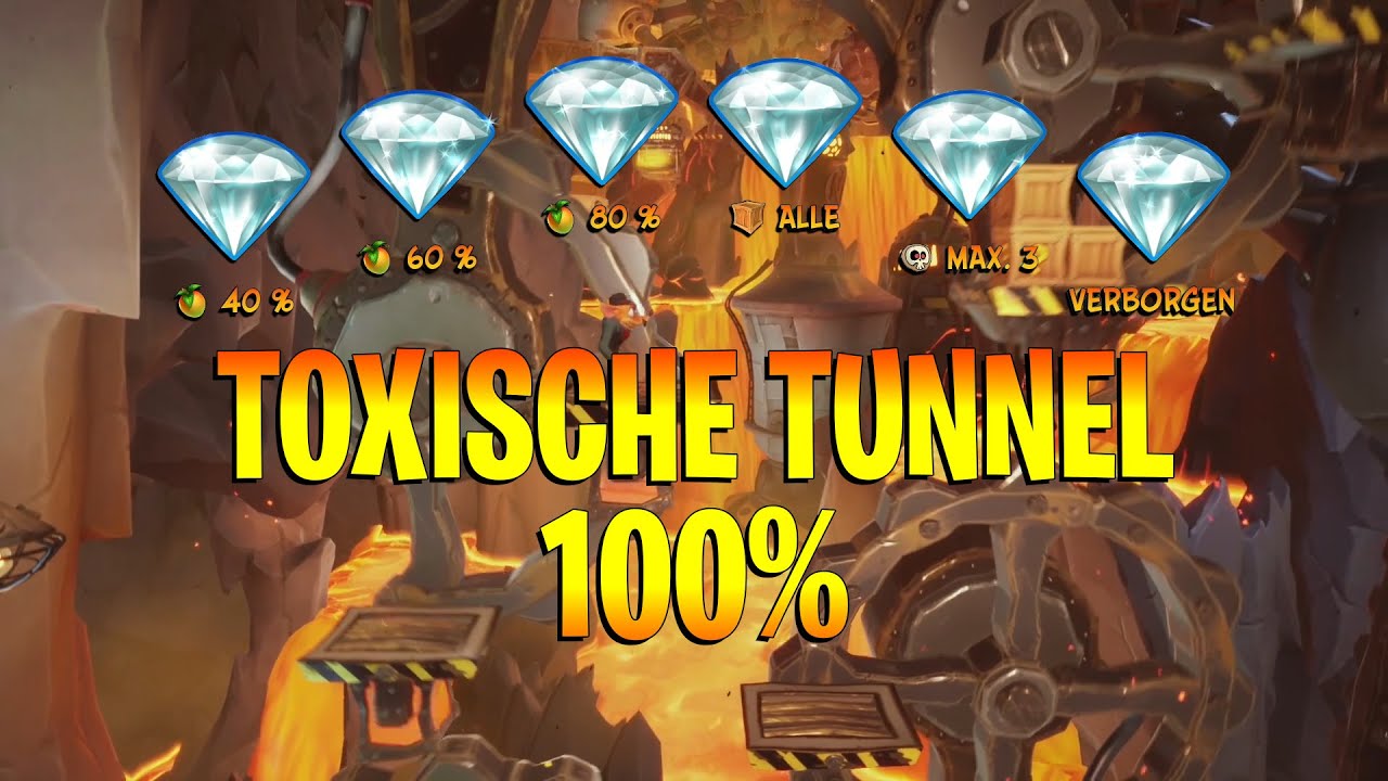 Crash Bandicoot 4 Level 1 Alle Kisten Crash Bandicoot 4 - Toxische Tunnel 100% - Alle Kisten und Edelsteine