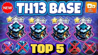 ANTI META TH13 WAR, TROPHY AND CWL BASE WITH LINK + BONUS VIDEO ||TOP-5 TH13 ANTI 3 STAR BASE