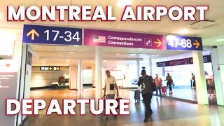 【4K】Montreal Airport 🇨🇦 Departure terminal Virtual Walk Tour-2023