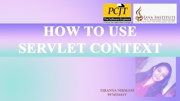 How to use Servlet Context