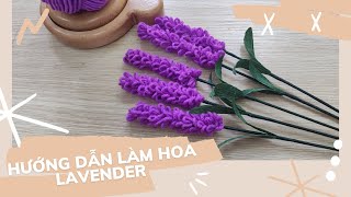 Make simple lavender flowers from wool 🧶