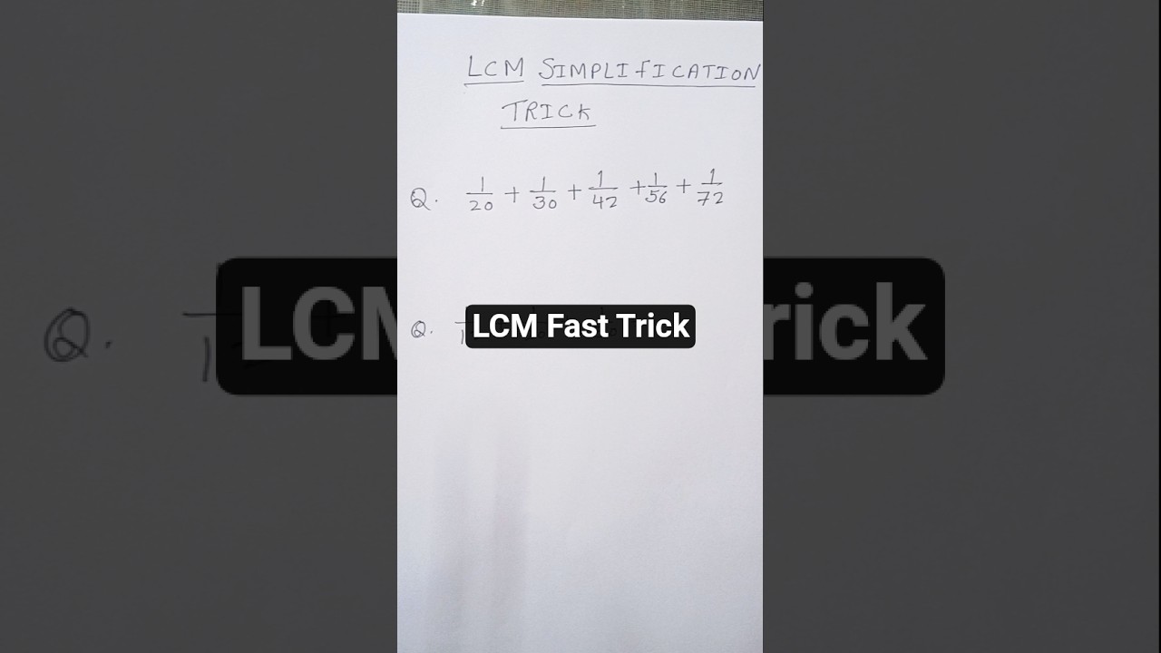 LCM निकालो मात्र 5 सेकेंड में 😱🔥 ||Simplification trick || Vedic Maths 