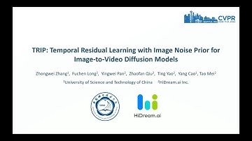 TRIP:Temporal Residual Learning with Image Noise Prior for Image-to-Video Diffusion Models,CVPR 2024