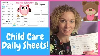 Daily Sheets for Daycare!