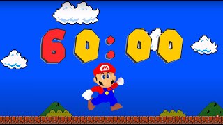⏳🍄 Super Mario Bros Style 60 Minute Timer - With Classic Sounds! 🎮⏰