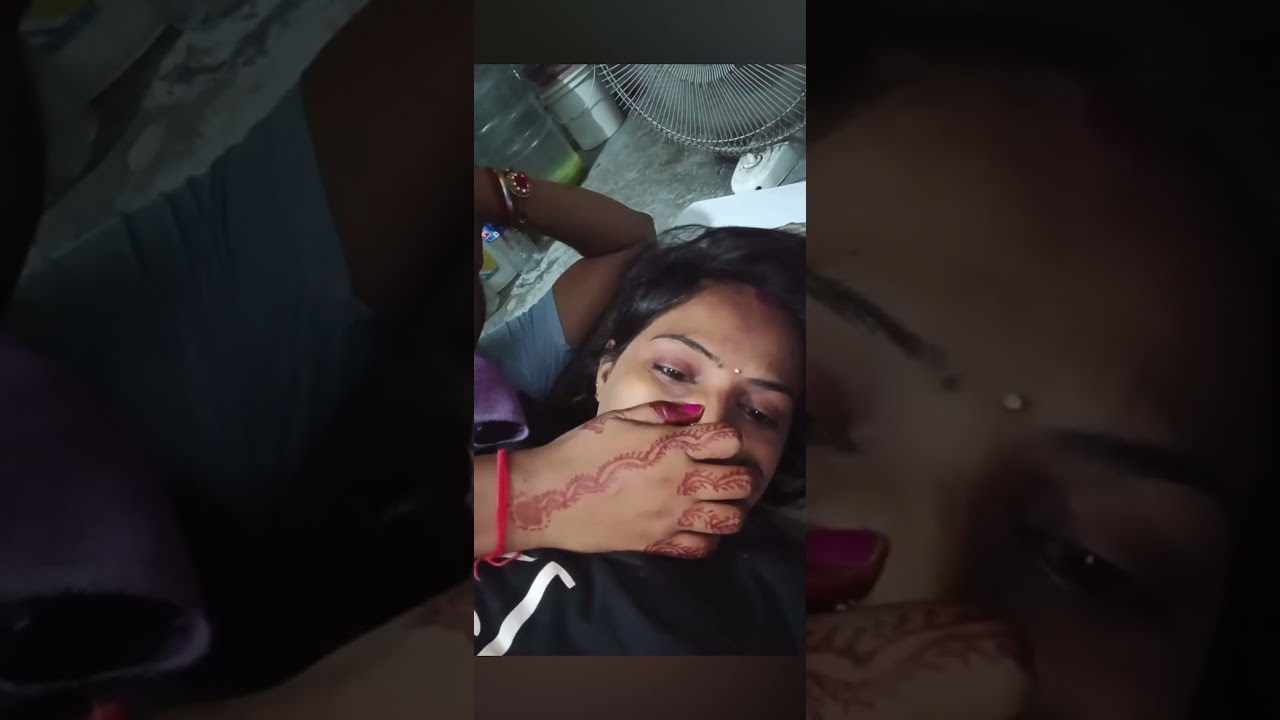 Desi wife nose playing on bed
