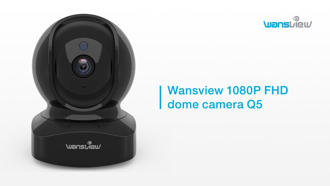 Wansview Wireless Cloud PTZ IP Security Camera, 1080P HD, WiFi Indoor Q5 -  Black