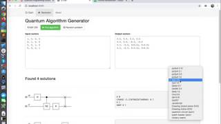 Quantastica's Quantum Algorithm Generator - early prototype preview