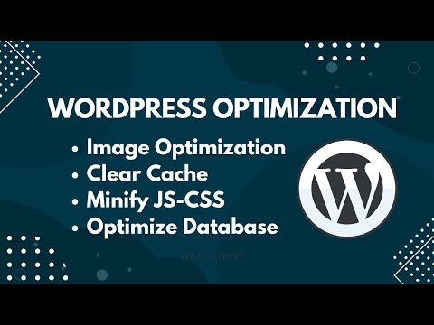 WordPress Image Optimization, Clear Cache, Minify JS-CSS, Optimize Database