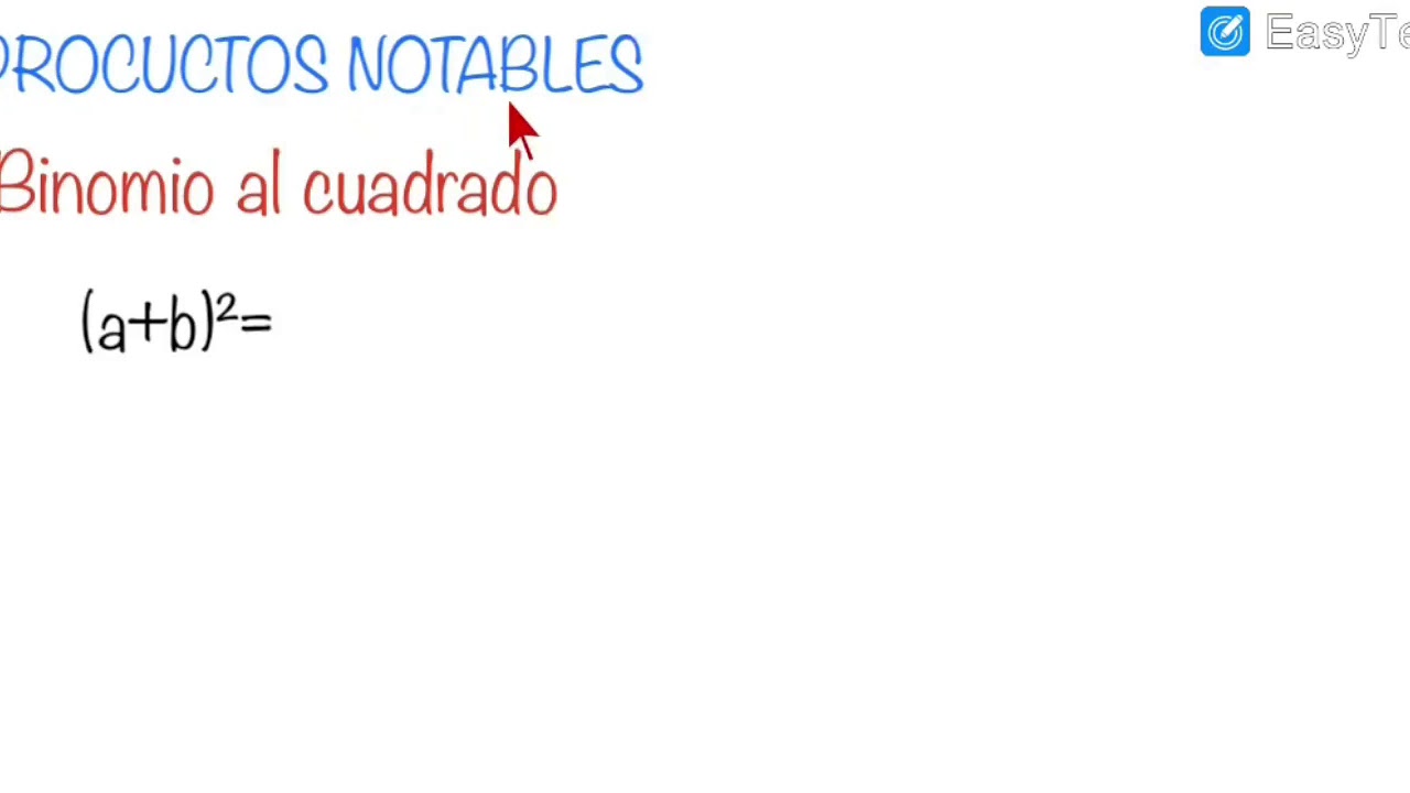 PRODUCTOS NOTABLES: Binomios al cuadrado y Binomio al cubo(EXPLICACIÓN