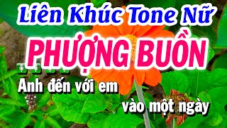 Karaoke Liên Khúc Tone Nữ | Phượng Buồn | Karaoke Tuyết Nhi