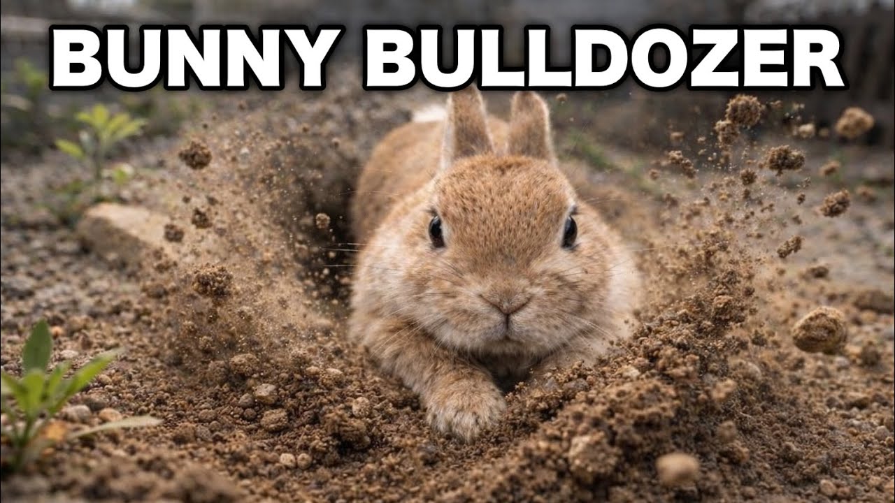 This Rabbit Is a Bulldozer 🐰