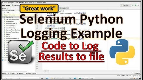 Selenium Python Logging | Python Selenium Logging | Selenium Custom Logging | Selenium Logging