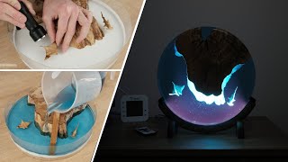 How to Make a Decorative Sea Creatures Epoxy Lamp - Resin Art