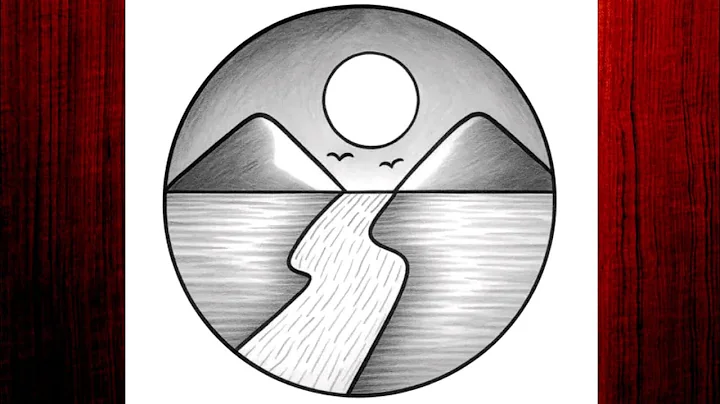 Easy circle scenery drawing /Easy drawing ideas for beginners/ How to draw pencil sketch drawing