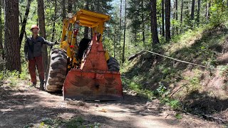 Pulling Over a Douglas Fir Tree With Farmi 501 Tractor Winch Part 2