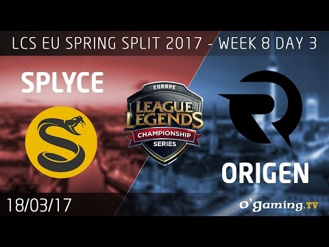 Splyce vs Origen - LCS EU Spring Split 2017 - Week 8 Day 3 - League of Legends