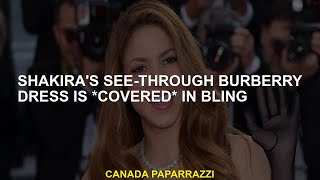 Shakiras Transparent Burberry Dress Is Covered