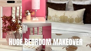 HUGE BEDROOM FALL MAKEOVER | BEDROOM TRANSFORMATION | FALL DECORATE WITH ME