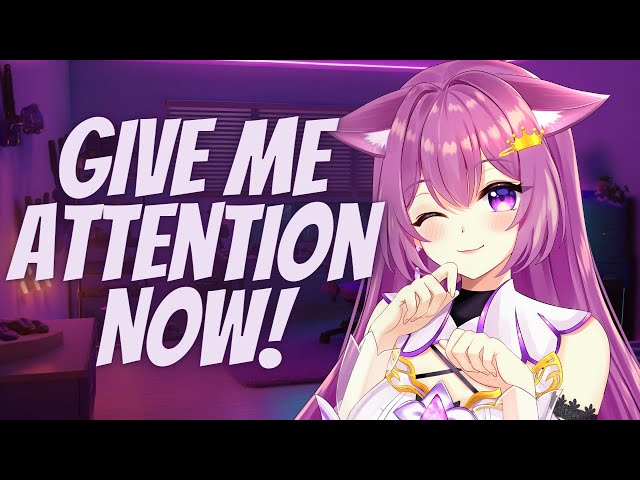 Bratty neko demands your attention (F4A) [ASMR RP] [cuddles] [neko x human] [kisses] [binaural]