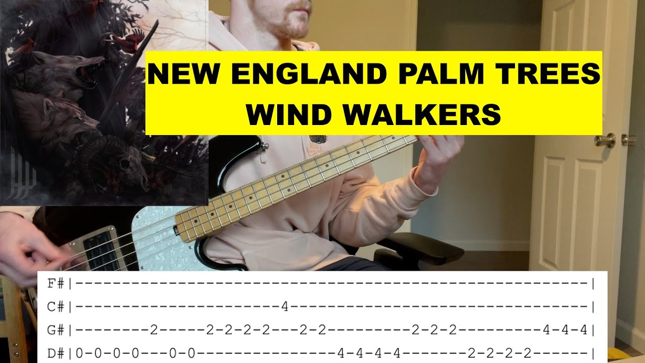 🎸 NEW ENGLAND PALM TREES WIND WALKERS BASS COVER w/ TABS YouTube