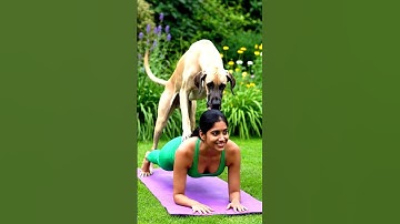 My dog loves joining my yoga sessions it really funny 🤣#dog #doglife #cute #pets #animals