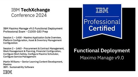 IBM Maximo Manage v9.0 Functional Deployment  Professional Exam - C1000-183 Prep