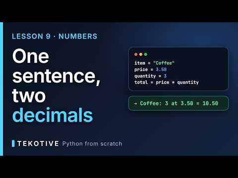 One sentence, two decimals | Python for Beginners (Lesson 9)