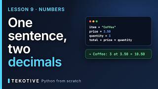 One sentence, two decimals | Python for Beginners (Lesson 9)