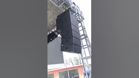 Professional Line array speaker designed by RF in the pool party