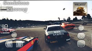 Sandstone Raceway Track Gameplay. Racing (Wreckfest mobile) screenshot 3