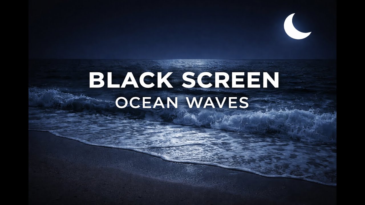 12 часов: чёрный экран и шум океанских волн для глубокого сна
