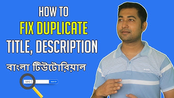 How to Fix Duplicate Title Tag and Meta Description - SEO Bangla Tutorial - Imrajib