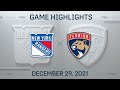 NHL Highlights | Rangers vs. Panthers - Dec 29, 2021