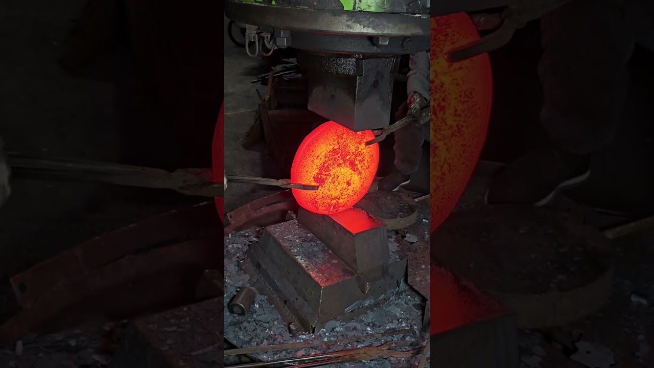 Inside the factory Industrial Forging Process – Hot Steel Bearing Manufacturing 