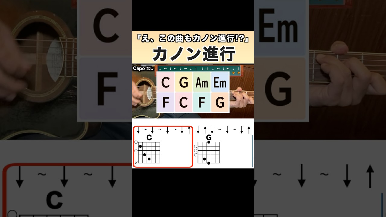 『カノン進行』 え、この曲も!? #ギター #弾き語り #カノン進行