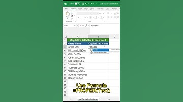 How to Capitalize First Letter in Each Word Excel  #excel #exceltips #excelformula #exceltricks