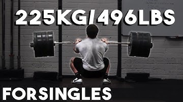 225kg/496lbs Pause Front Squat for Singles
