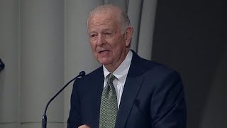Former Secretary of State James Baker gives eulogy at George H.W. Bush's funeral in Houston