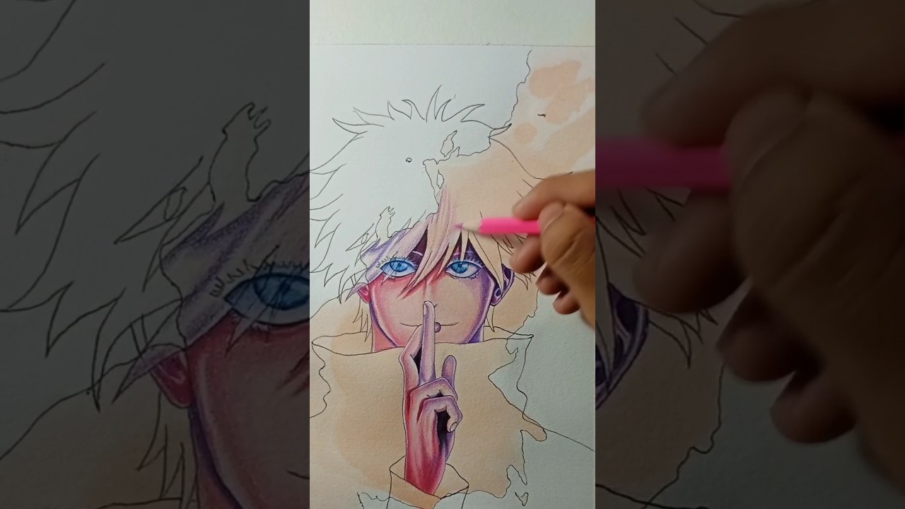 Drawing Gojo Saturo ❤️✨ RAJIB ART ✨ 