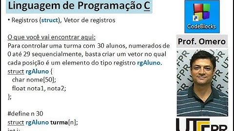 [Linguagem C] Aula 52: Registros (struct) - Vetor de registros