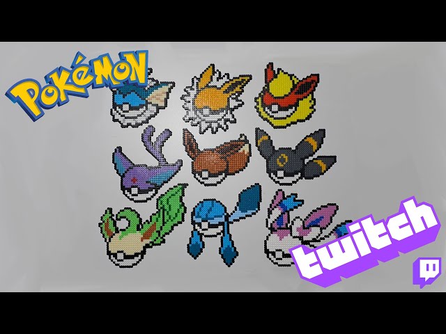 Pixel Bead Art Pokemon Eevee Evolution 