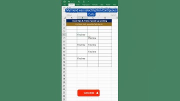 Excel Tips & Tricks Select non-contiguous Cell #shorts #excel