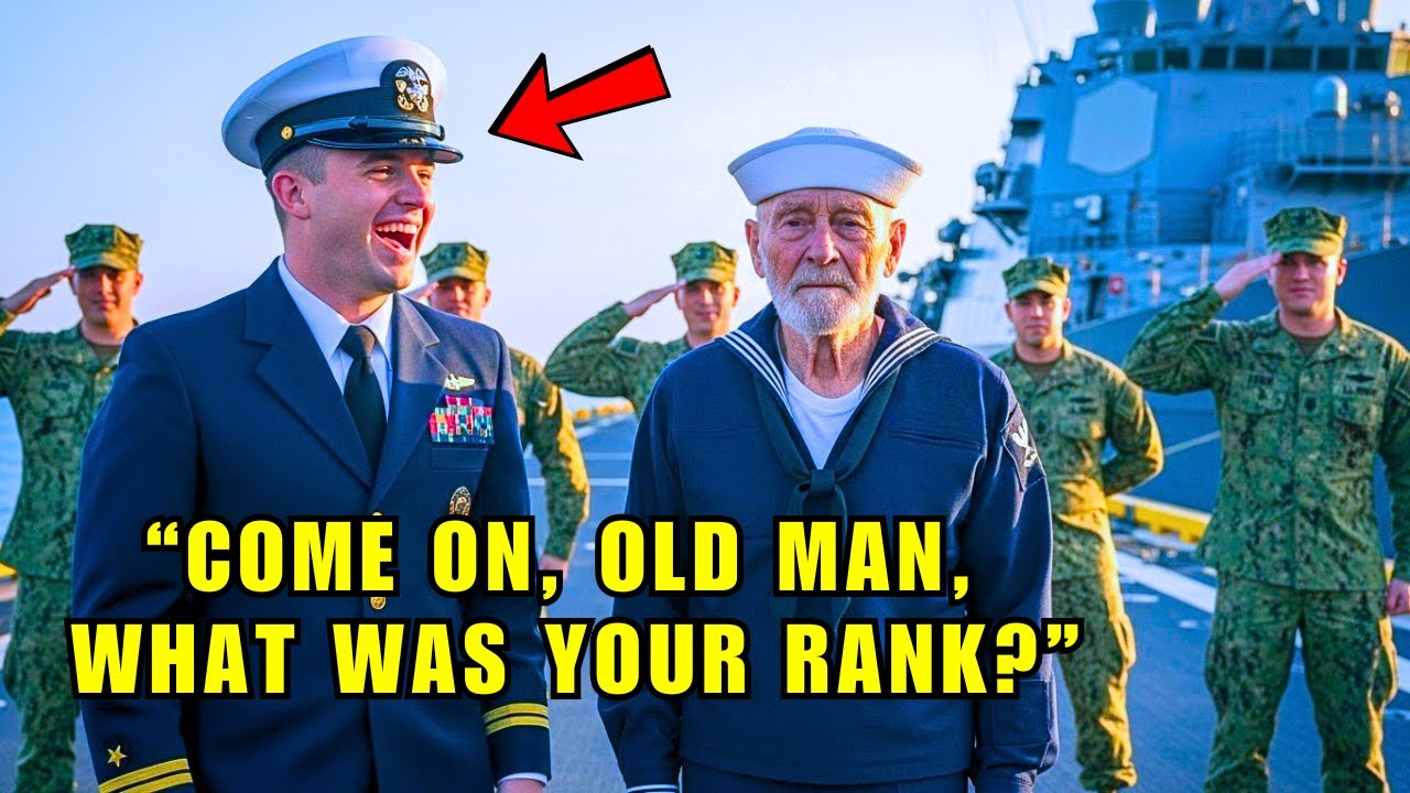 Lieutenant Asked for the Old Sailor’s Rank as a Joke — Until the Answer  Made the Dock Fall Silent
