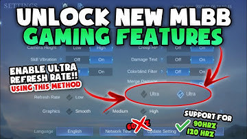 How to Enable ULTRA REFRESH RATE On Mobile Legends || New Mlbb Features