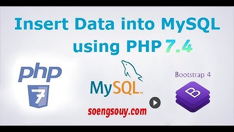 Insert Data Into MySQL Using PHP 7