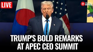 Trump In S. Korea LIVE | Trump Takes Center Stage at APEC CEO Summit 2025