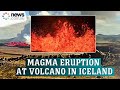 Beautiful Iceland volcano erupts again, spewing smoke and lava